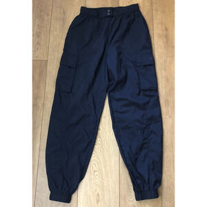 Fabletics Women's Lightweight Cargo Jogger Pants‎ Deep Navy Shine Size Small